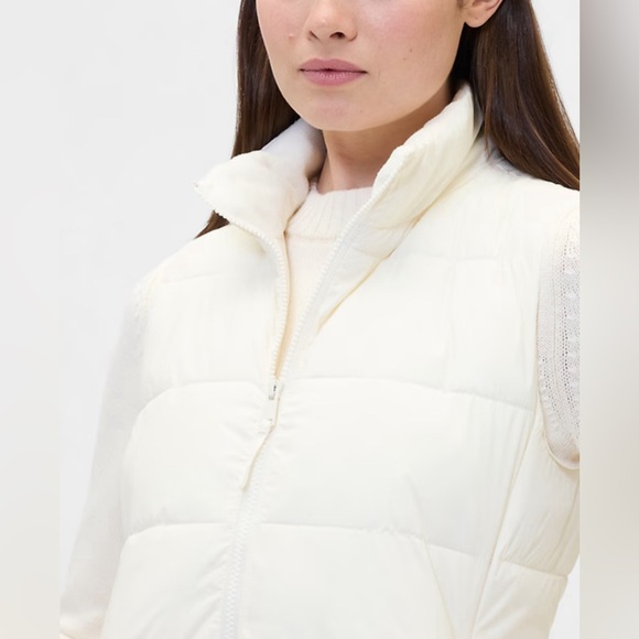Gap ColdControl puffer vest ivory white crème warm winter vest - Picture 3 of 13